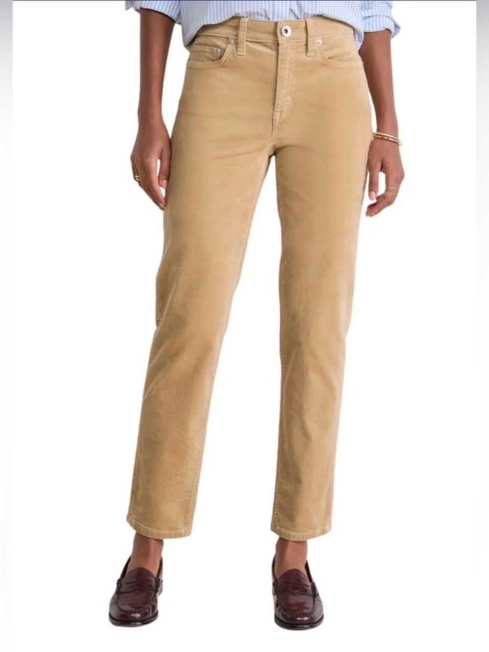 NEW VINEYARD VINES STRAIGHT LEG SOFT LIGHTWEIGHT CORDUROY RAW HEM TAN PANTS 28